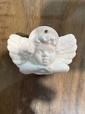 New Plaster-Craft Paintable Angel Ornament